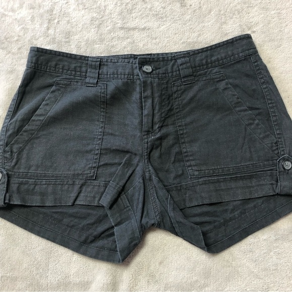 Gap Aubrey Black Linen/Cotton Blend Shorts Size 4 - Picture 3 of 10